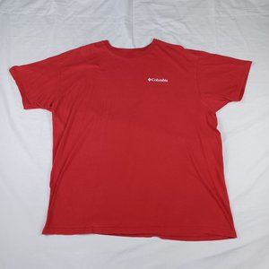 Columbia Men's Size 2XL T-Shirt American Flag Trees Red Patriotic U.S.A.